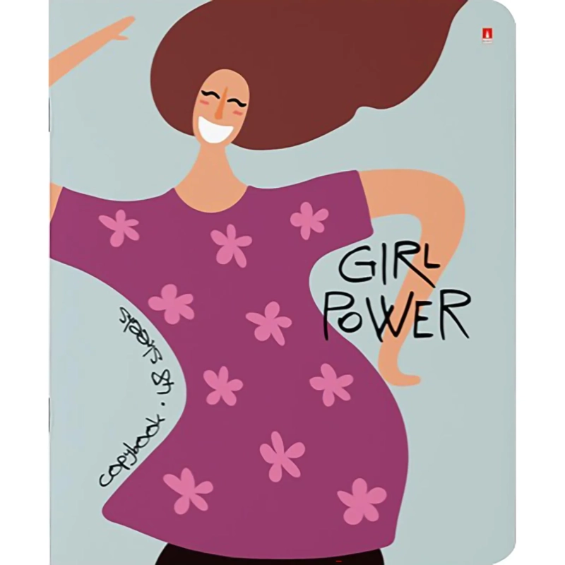 Тетрадь общая А5 ,48л, клетка,скрепка, ДЕВУШКА-УЛЫБКА, 5шт в уп,7-48-1067/5