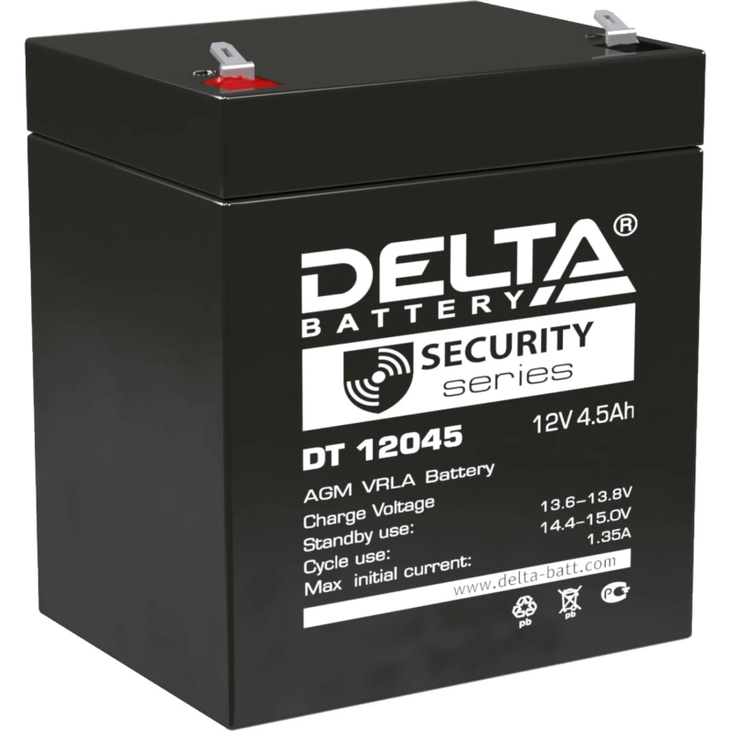 Батарея для ИБП Delta DT 12045 12В/4.5, F1 (90x70x101мм)
