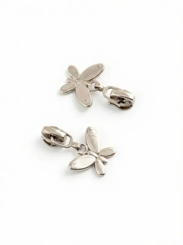 Бегунок для молнии &laquo;Спираль&raquo;, №3, &laquo;Бабочка&raquo;, 10 шт., цвет никель