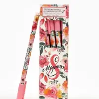 Ручка пиши-стирай, синяя паста, гелевая, 0.5 мм с колпачком &laquo;С 8 Марта&raquo;