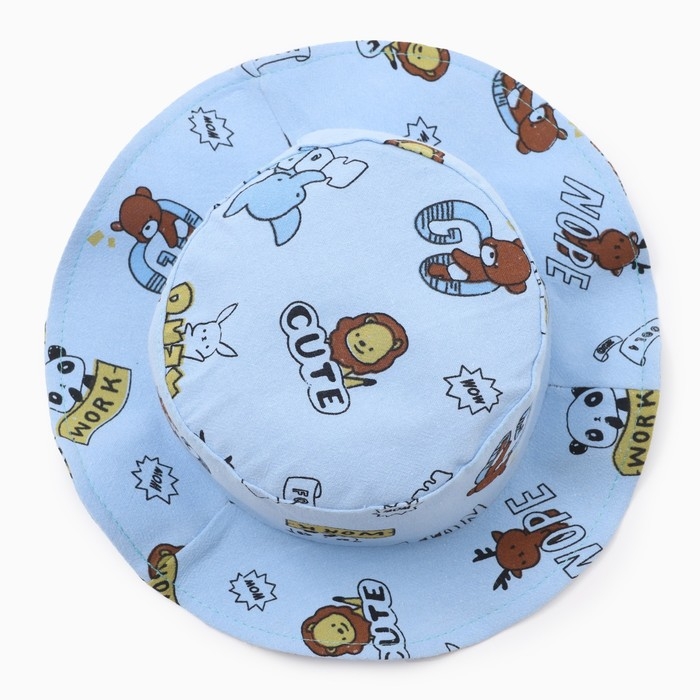 Панама детская Панама детская "Зверушки" MINAKU, цв,голубой , р-р 50