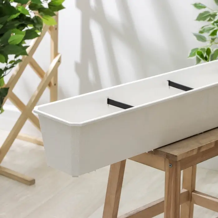 Ящик балконный для цветов, 18 л, 100&times;17&times;15 см, пластиковый, цвет мраморный