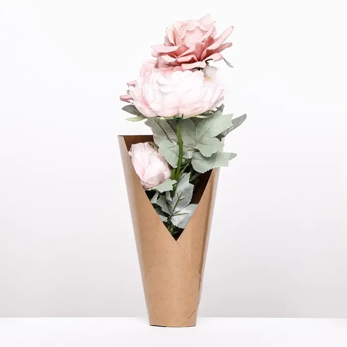 Конус флористический без дна, складной, крафт, 37.5×31 см Конус флористический без дна, складной, крафт, 37.5×31 см