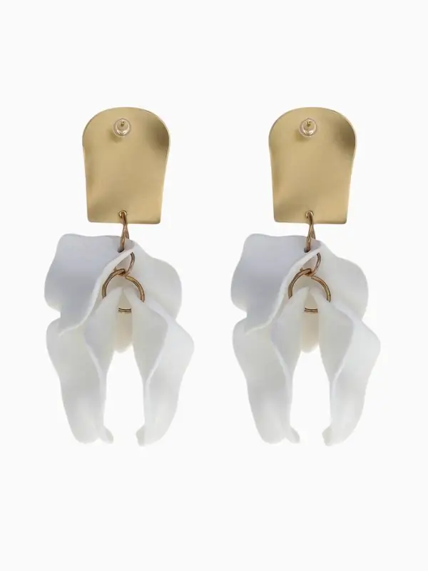 Серьги ассорти &laquo;Ветер&raquo;, неровность, цвет бело-золотой