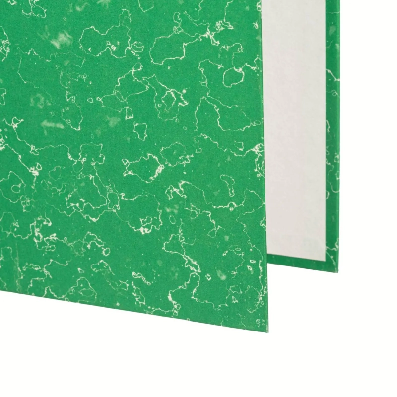 Папка-регистратор  без мет.уголка_бюдж 75мм ч/б,зел,бум/бум