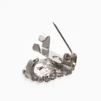 Зажим для кардигана "Ажур", астра, цвет белый в серебре Зажим для кардигана "Ажур", астра, цвет белый в серебре