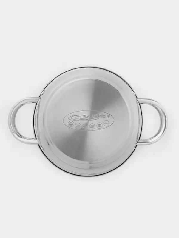 Кастрюля Катунь &laquo;Гретта&raquo;, 1.6 л, d=16 см, с крышкой, капсульное дно, индукция, нержавеющая сталь, AISI - 201, хромированная