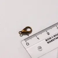 Замок карабин СМ-536, (набор 10 шт.), 12×7 мм, цвет чернёной медный