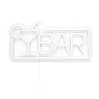 Неоновая вывеска - надпись &laquo;Бар&raquo;, 40&times;20 см, USB, от USB, свечение мульти