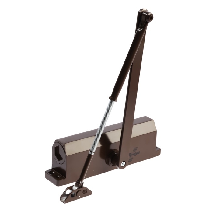 Доводчик дверей ТУНДРА D150BR, до 150 кг, цвет коричневый