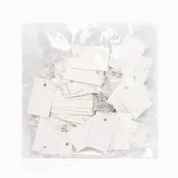 Ценник набор 100 шт. 2.3&times;3.7 см, отверстие 3 мм, белый