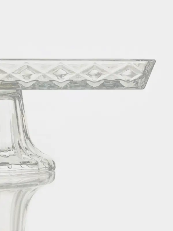 Блюдо &laquo;Шубница&raquo;. 27.4&times;14&times;10 см, на ножке, стекло, прозрачная