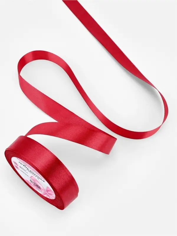 Лента атласная, 20 мм, 23&plusmn;1 м, красная №33