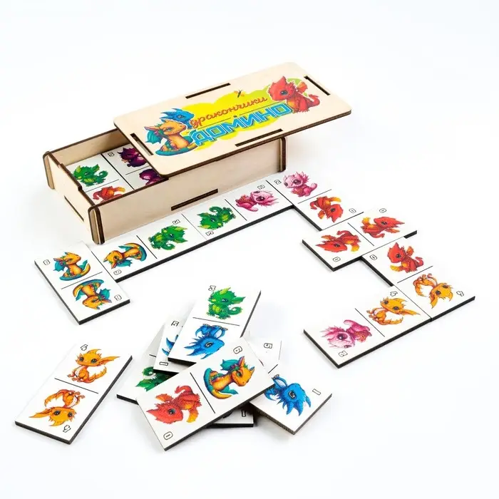 Домино «Дракончики», костяшка 6×3 см Домино «Дракончики», костяшка 6×3 см