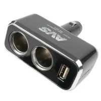 Разветвитель прикуривателя AVS 12/24 (на 2 выхода+USB) CS211U