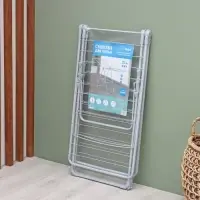 Сушилка для белья напольная складная, рабочая длина 21 м, цвет матовый серый