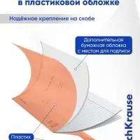 Тетрадь 24 листа в клетку ErichKrause &laquo;Классика CoverPro Neon&raquo;, пластиковая обложка, оранжевая