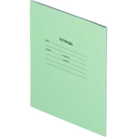 Тетрадь в зеленом офсете 12л,частая косая линия уп. по 20 шт.,100% белизна