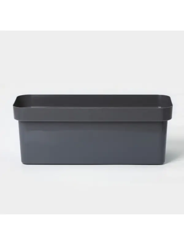 Ящик балконный для цветов &laquo;Эко&raquo;, 8 л, 40&times;17&times;15.5 см, пластиковый, цвет тёмный гранит