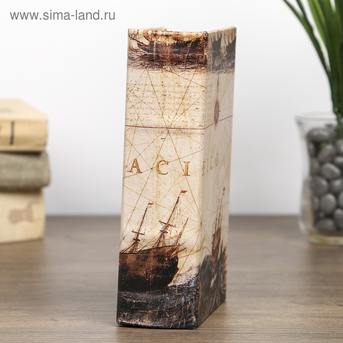 Сейф дерево книга  Сейф дерево книга "Флот" кожзам 17х11х5 см
