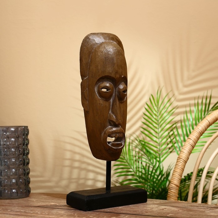 Маска Маска "Грэг" на подставке, албезия 42 см