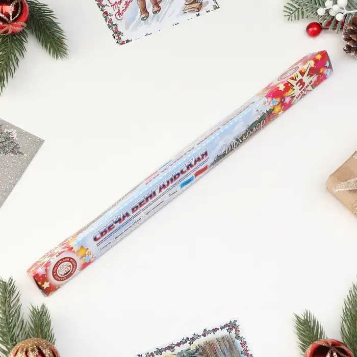 Бенгальские огни, 30 см, 3 штуки, «Триколор»