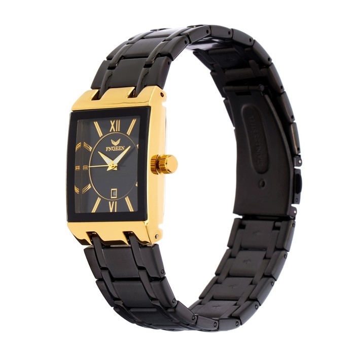 Часы наручные кварцевые женские, с календарем, циферблат 4.2 х 2.9 см, ремешок l-26 см, 3 АТМ, черны Часы наручные кварцевые женские, с календарем, циферблат 4.2 х 2.9 см, ремешок l-26 см, 3 АТМ, черны