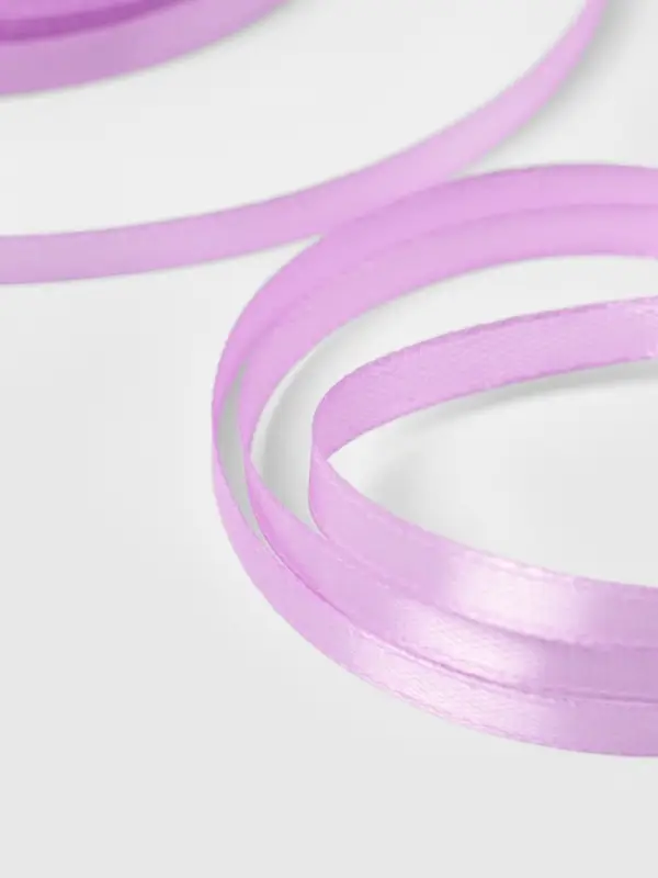 Лента атласная, 6 мм, 23±1 м, светло-сиреневая №45