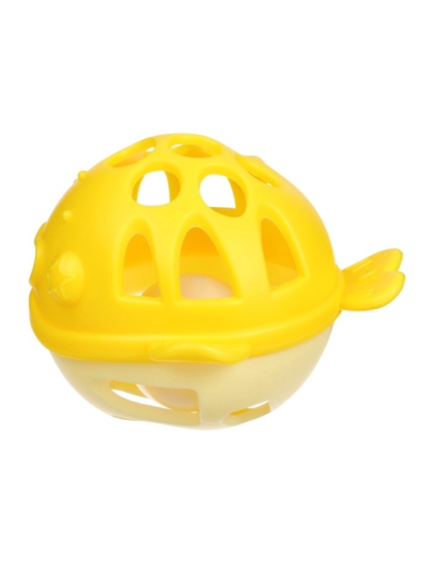 Прорезыватель силиконовый для зубов с погремушкой Крошка Я «Рыбка», в кейсе, желтый Прорезыватель силиконовый для зубов с погремушкой Крошка Я «Рыбка», в кейсе, желтый