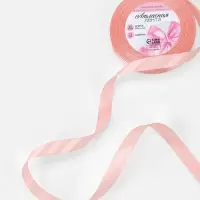 Лента атласная, 12 мм, 23&plusmn;1 м, цвет розовое золото