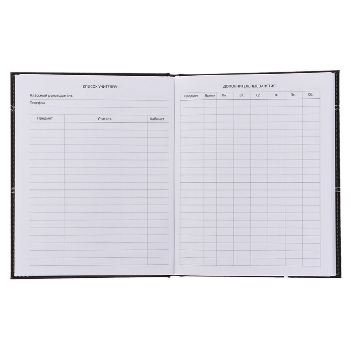 Дневник универсальный для 1-11 класса Boss, твёрдая обложка, искусственная кожа, с поролоном, ляссе, 80 г/м2