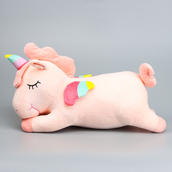 Мягкая игрушка &laquo;Единорог&raquo;, с пледом, 50 см, цвет розовый