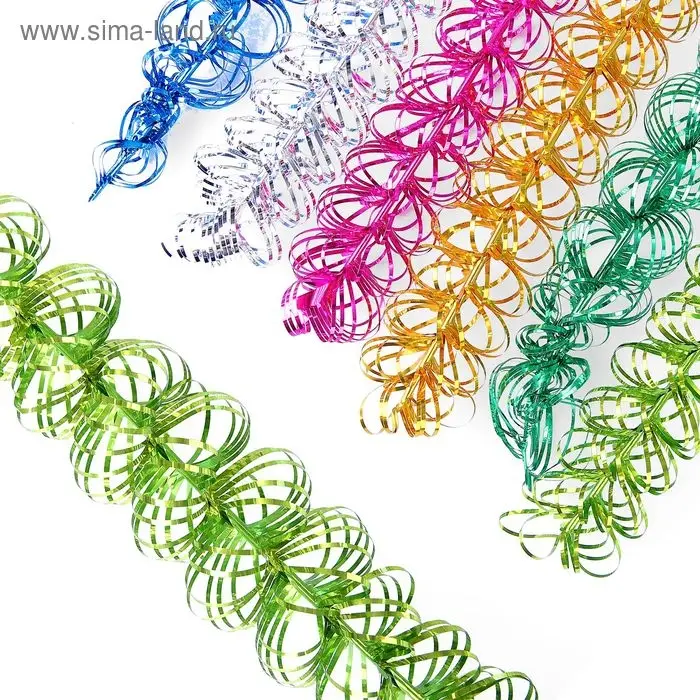 Мишура новогодняя «Вьюга» d-3,5 см, L-200 см, МИКС