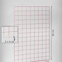 Сетка торговая 45&times;65 см, ячейка 5&times;5 см, окантовка 5 мм, пруток 3 мм розовая