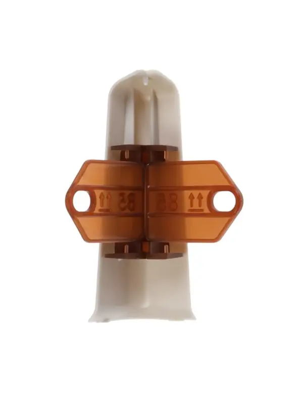 Угол наружный для плинтуса &laquo;Деконика&raquo;, с крепежом, 85 мм, 2 штуки, цвет 002 светло-серый