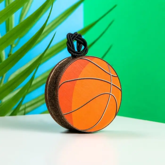 Подвеска автомобильная Grand Caratt Баскетбольный мяч, дерево, войлок