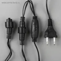 Гирлянда &laquo;Сеть&raquo; 2&times;1.5 м, IP44, УМС, тёмная нить, 192 LED, свечение белое, 220 В