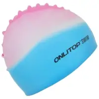 Шапочка для плавания взрослая ONLYTOP Swim, силиконовая, обхват 54-60 см, МИКС