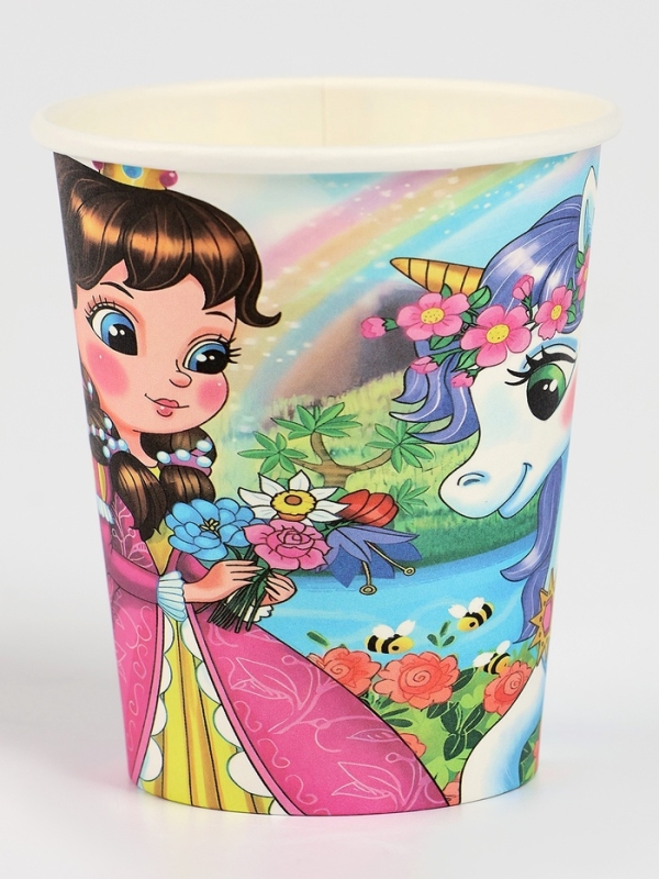 Набор бумажной посуды Набор бумажной посуды "Принцесса", набор 12 шт.,