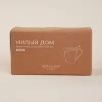 Набор кружек SL Home &laquo;Милый дом&raquo;, 350 мл, фарфор, 2 шт., белый
