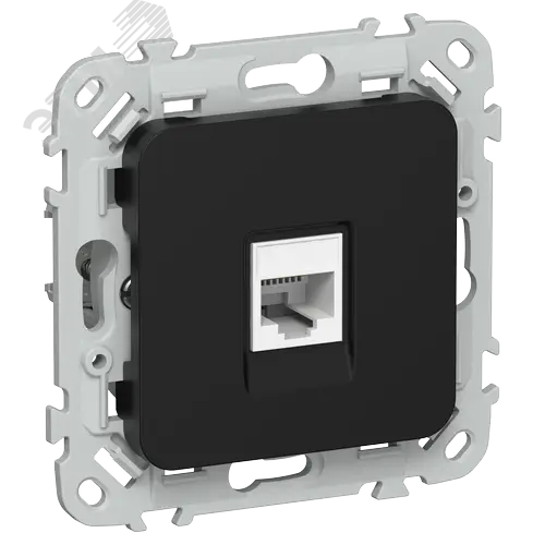 FLITE Розетка компьютерная RJ45 категория 5Е UTP РК5е-1-0-ФлЧ черный IEK