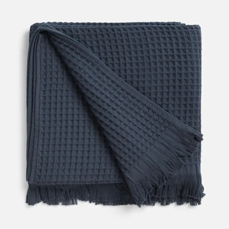 Плед вафельный Elenglect, темно-серый