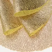 Салфетки сервировочные на стол Доляна &laquo;Соломка&raquo;, d=38 см, 4 шт., золотые