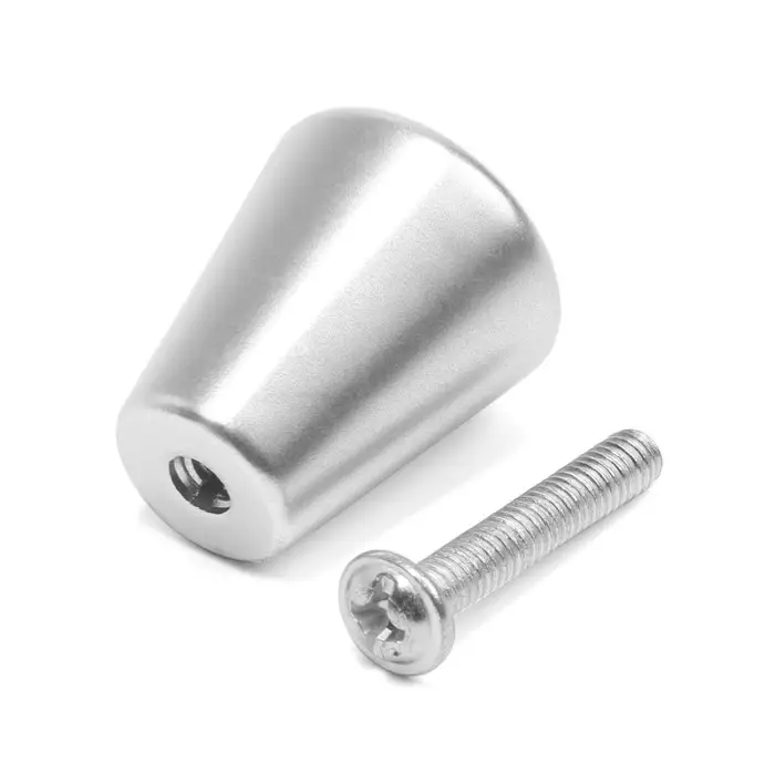 Ручка-кнопка CAPPIO РК019, d=20 мм, пластик, цвет матовый хром