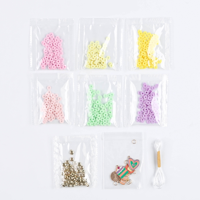 Набор для творчества. Украшения своими руками. Бусины Heishi. «Сладкая романтика» Набор для творчества. Украшения своими руками. Бусины Heishi. «Сладкая романтика»