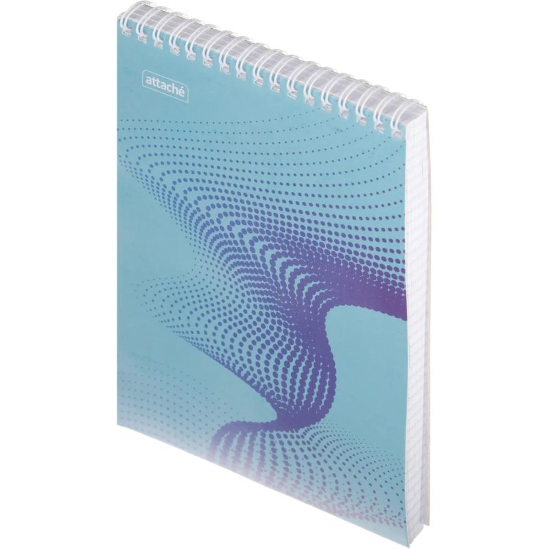 Блокнот А5,80л,клетка,метал.гребень,цв.обложка Forma,в ассорт