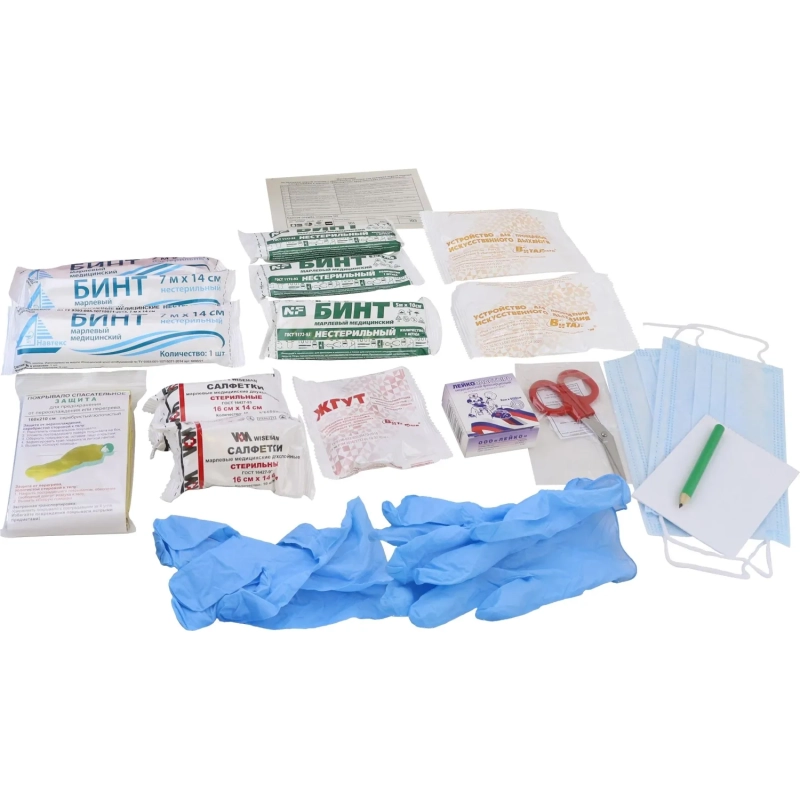Аптечка первой помощи автомобильная ф.14. 54139 пр. №260н текст.сумка
