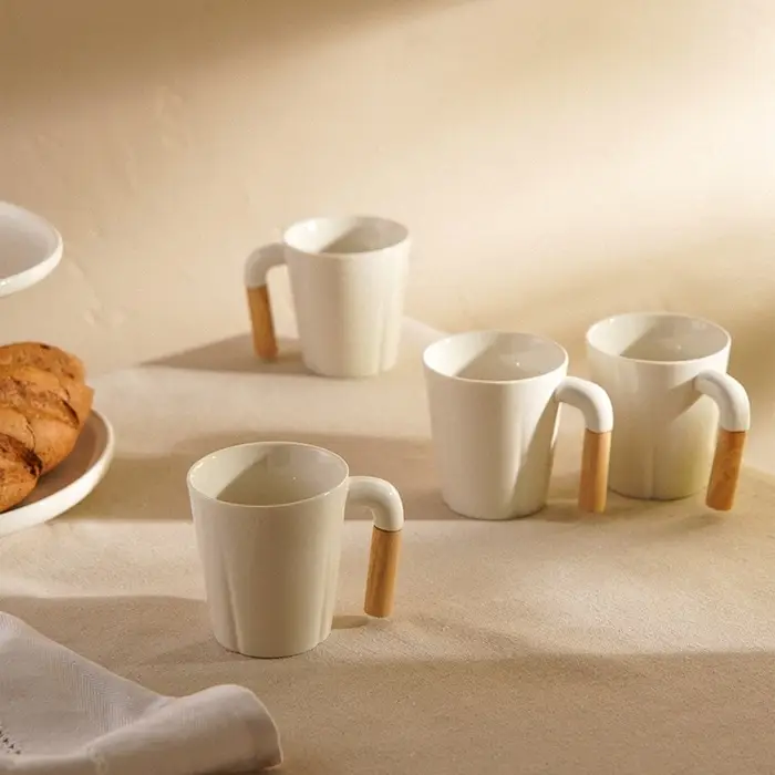 Набор кружек SL Home &laquo;Тренто&raquo;, 250 мл, 4 шт., фарфор, белый