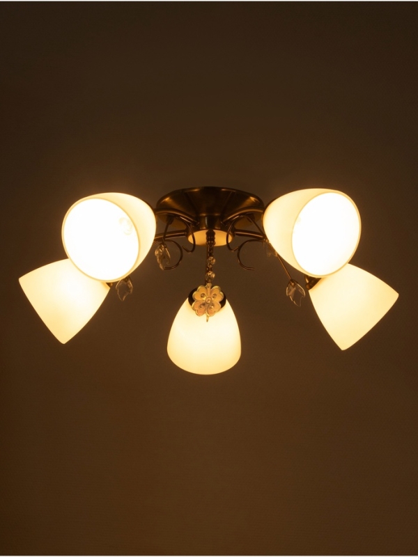 Люстра Люстра "Луиза" 5х40Вт Е27 бронза 58х58х26см