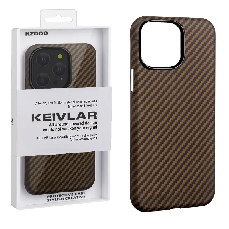 Чехол iPh 15 Pro Kevlar Brown K-DOO